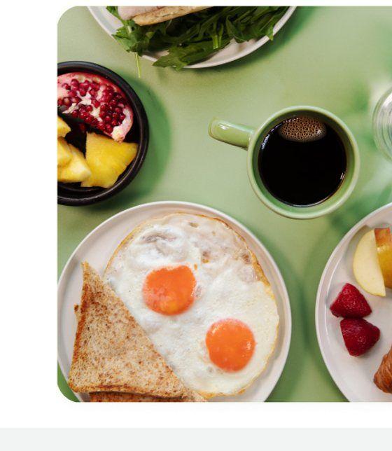 A fresh office breakfast spread