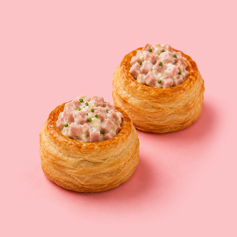 Vol-au-vent with ham