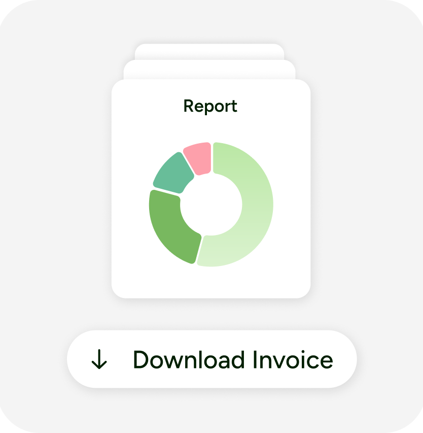 Monthly report and invoice download