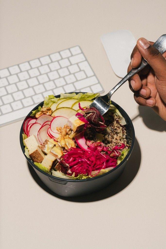 Healthy bowl packed with fresh vegetables