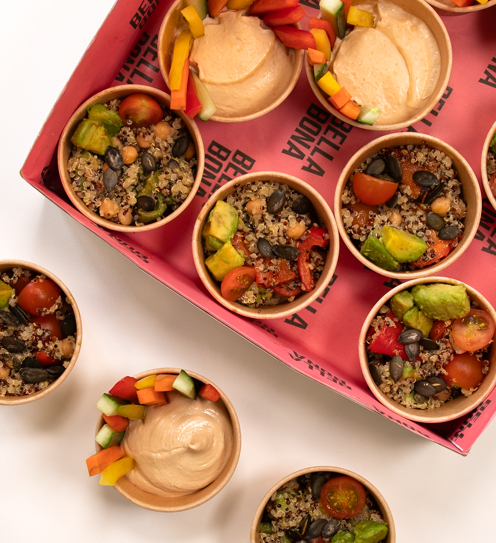 Colorful grain salads and bowls