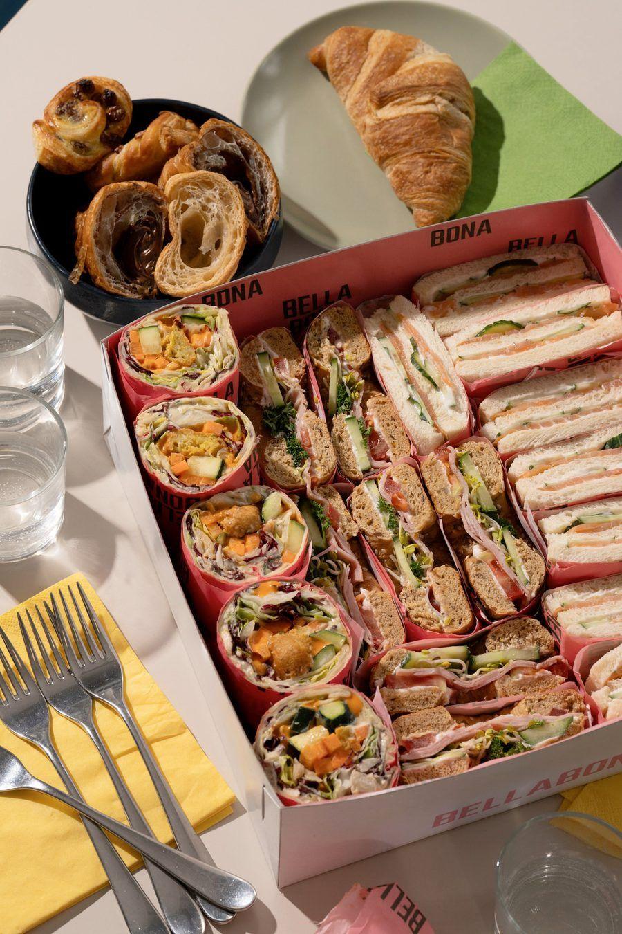 A mix of finger food bites and wraps