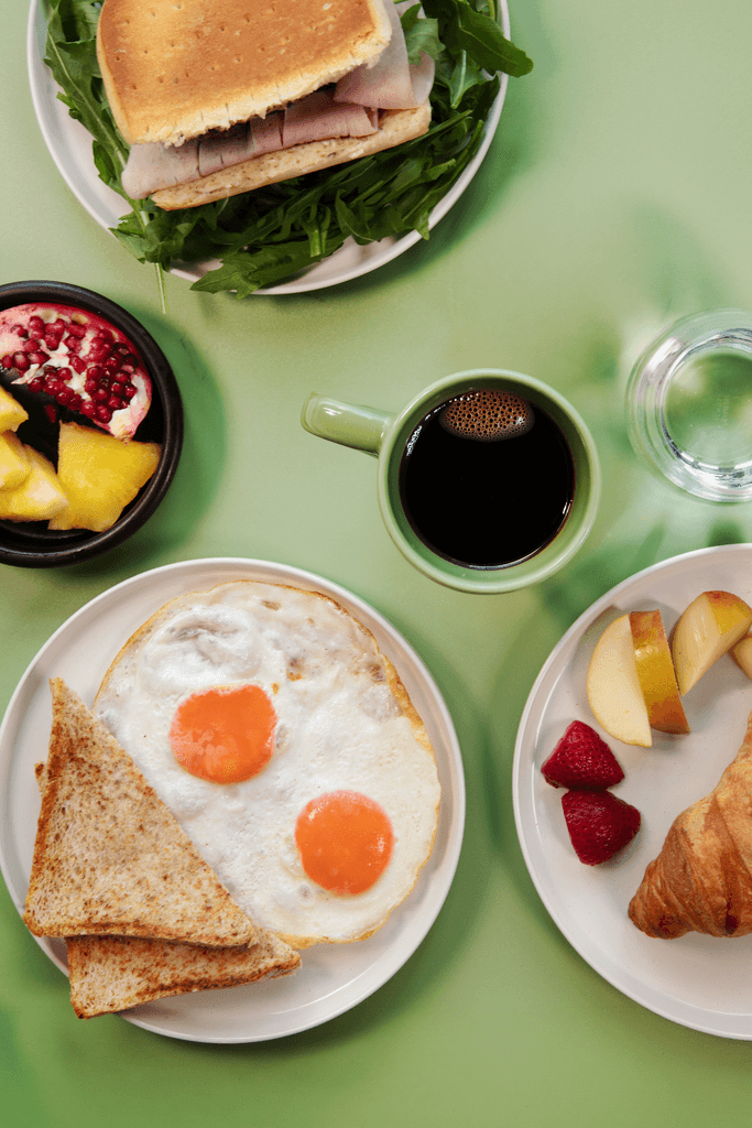 A fresh office breakfast spread