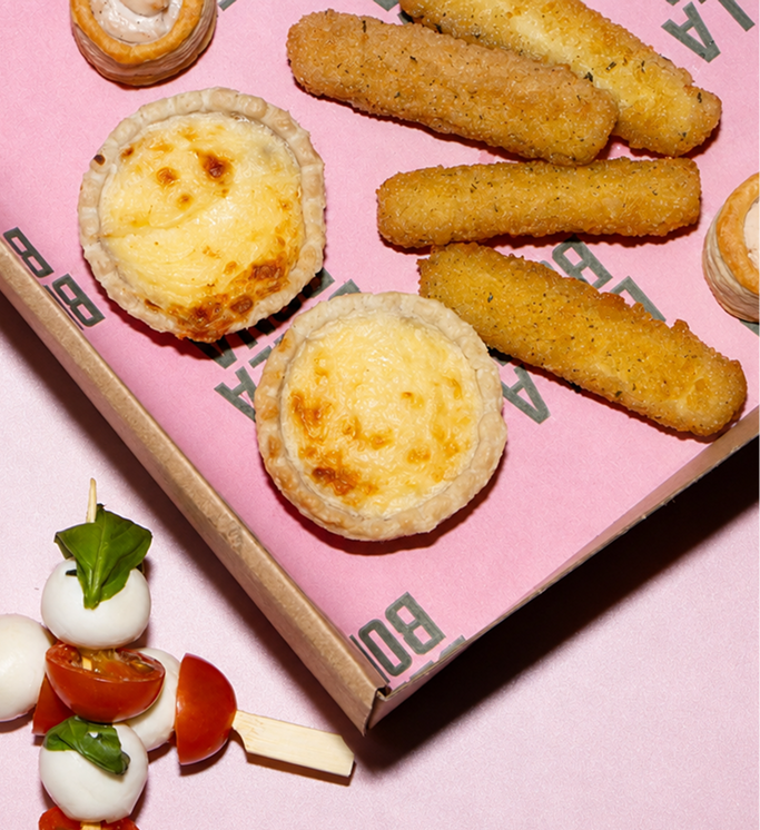 A mix of finger food bites and wraps