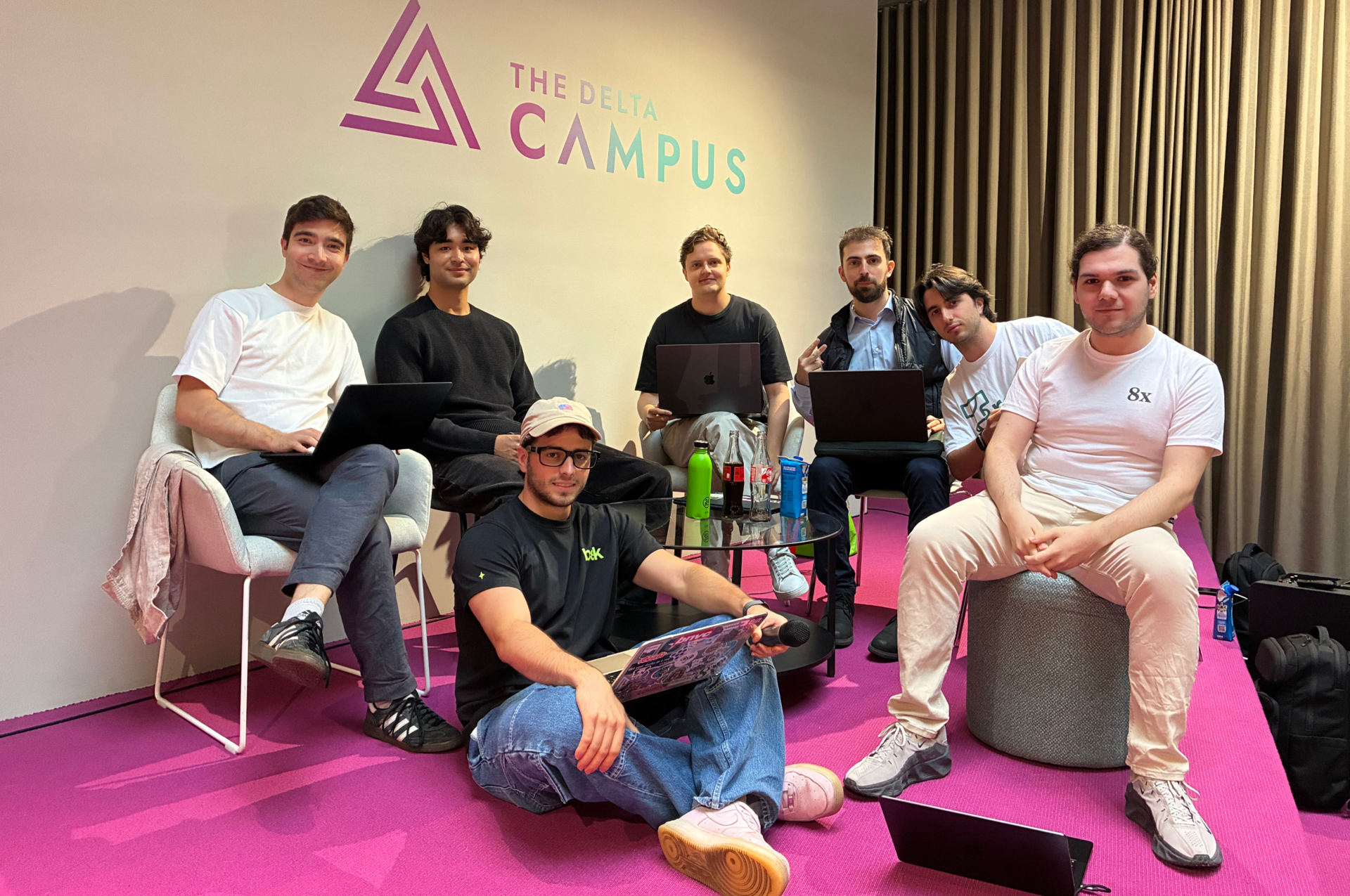 The winning teams' apps at the 8x Mobile Hackathon