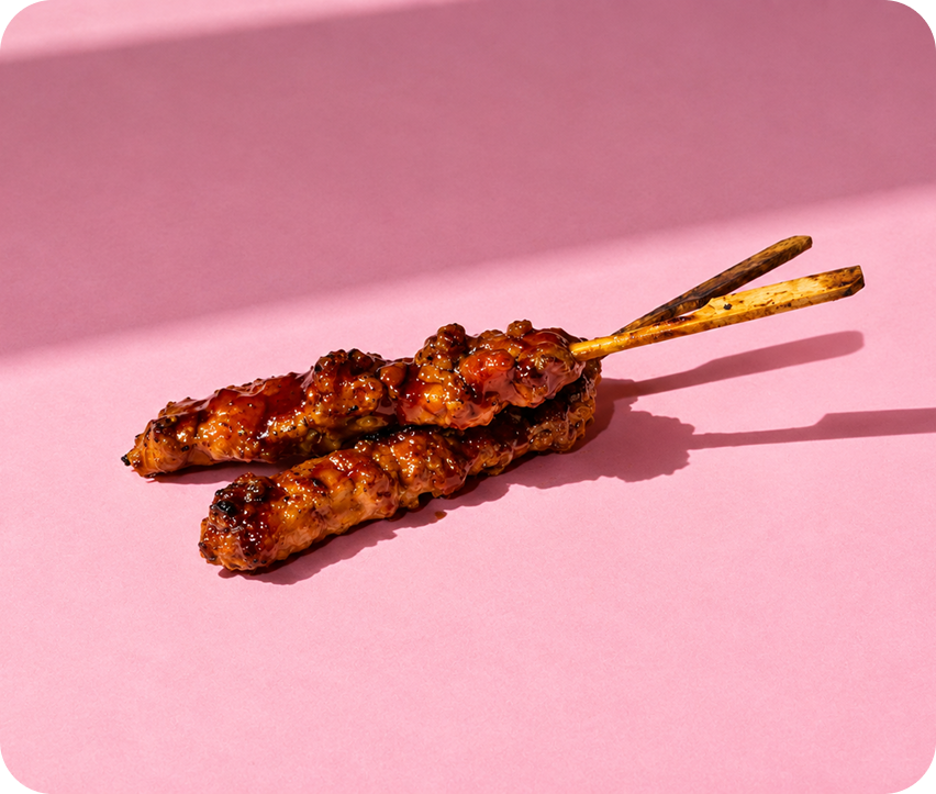 Grilled chicken skewers