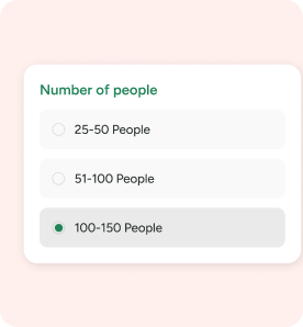 Choosing the number of guests