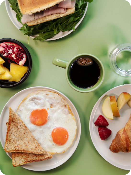 Fresh office breakfast bowl