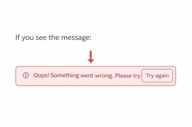 Bella&Bona | Oops Message