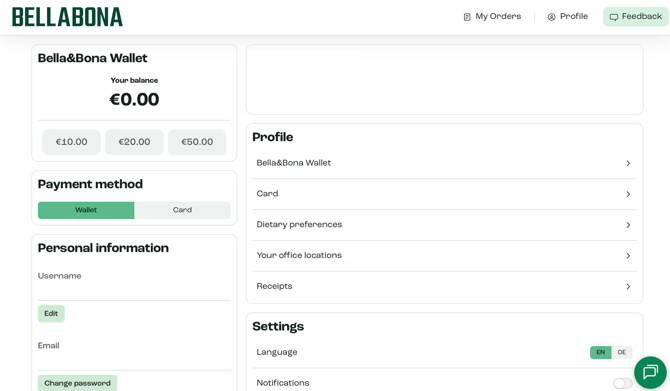 Bella&Bona _ Desktop _ Wallet