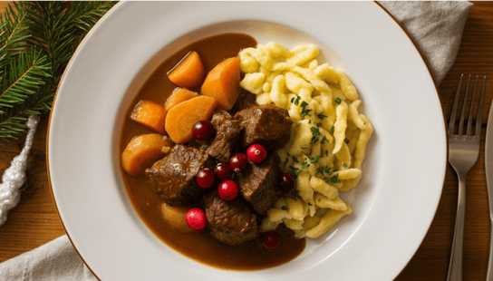 bb festive dish with meat