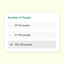 bellabona business catering number of people