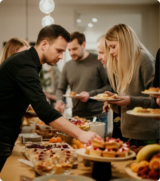 bellabona catering buffet with many people bellabona catering buffet with many people