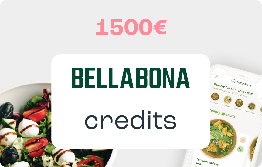 bellabona 1500 euro food credit b2b referral
